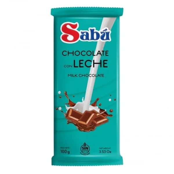 Chocolate con leche Sabú sin gluten 100 g. - 0.1 kg - Imagen del producto en Findit