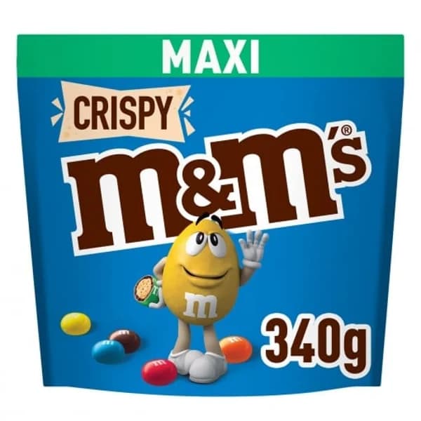 Grageas de chocolate con leche y arroz inflado m&m´s Crispy 340 g. - 0.34 kg - Imagen del producto en Findit