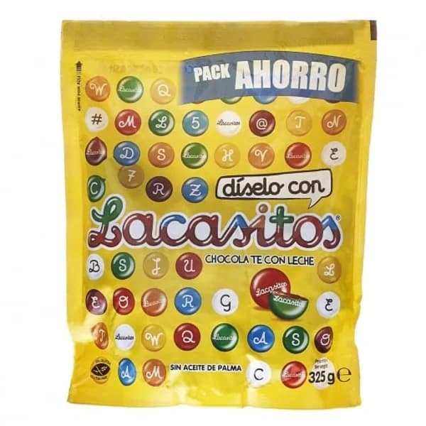 Grageas de chocolate Lacasitos sin gluten 325 g. - 0.32 kg - Imagen del producto en Findit