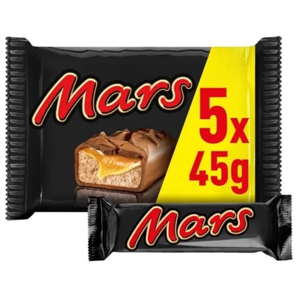 Barritas de chocolate con leche, crema de turrón y caramelo Mars 5 ud. - 0.23 kg - Imagen del producto en Findit