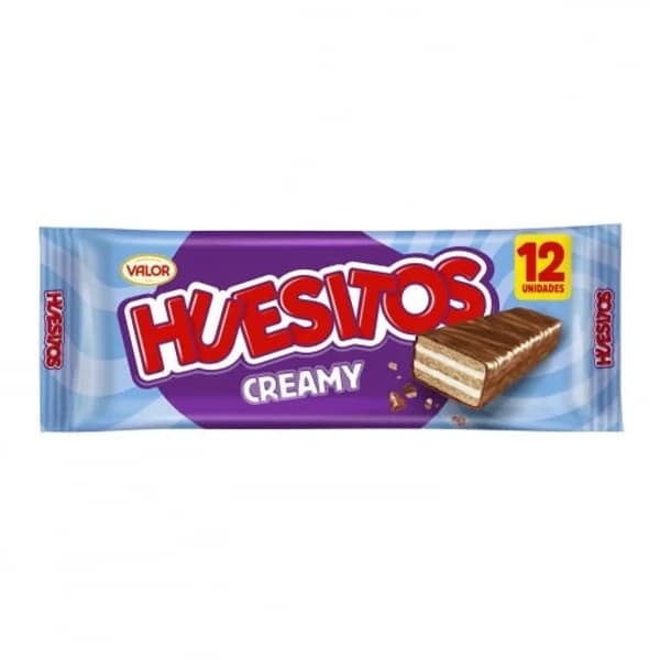 Barrita de barquillo rellena de leche cubierta de chocolate Huesitos Valor 12 ud. - 1 ud - Imagen del producto en Findit