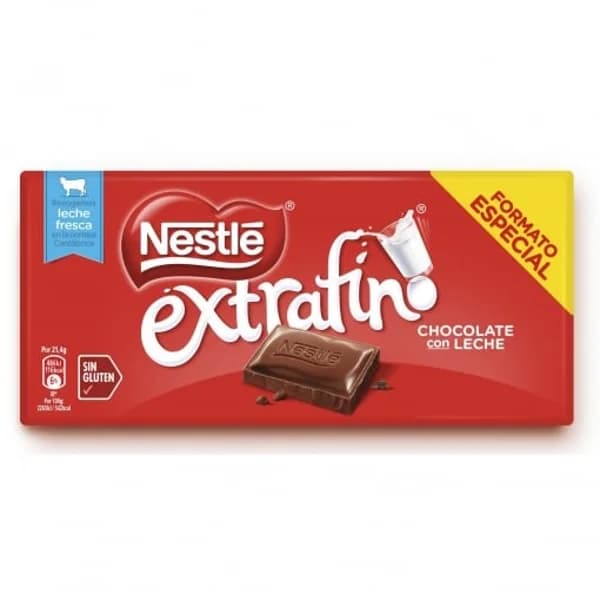 Chocolate con leche Nestlé Extrafino sin gluten 150 g. - 0.15 kg - Imagen del producto en Findit