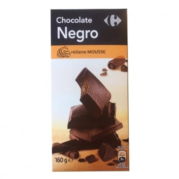 Chocolate negro relleno de mousse Carrefour 160 g. - 0.16 kg - Imagen del producto en Findit