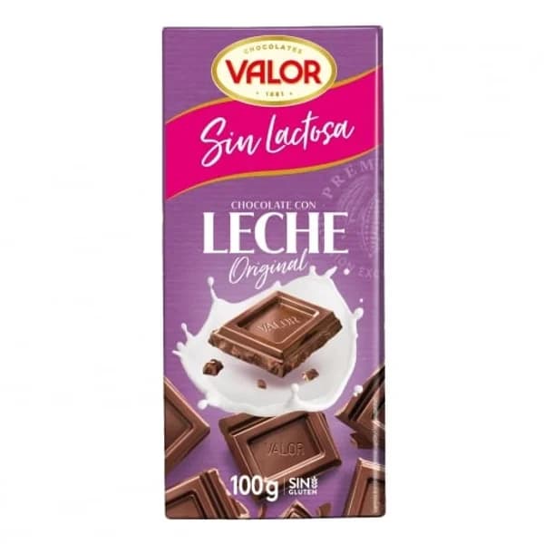 Chocolate con leche sin lactosa VALOR, tableta 100 g - 0.1 kg - Imagen del producto en Findit