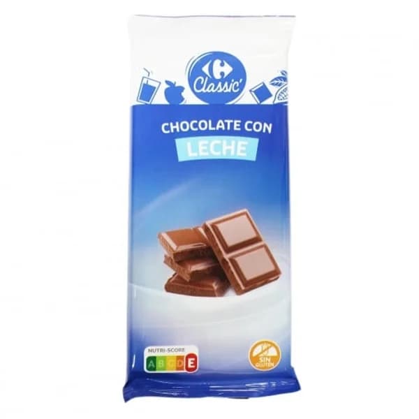 Chocolate con leche Carrefour Classic sin gluten 150 g. - 0.15 kg - Imagen del producto en Findit