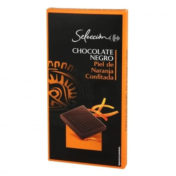 Chocolate negro con piel de naranja confitada Carrefour Selección 100 g. - 0.1 kg - Imagen del producto en Findit