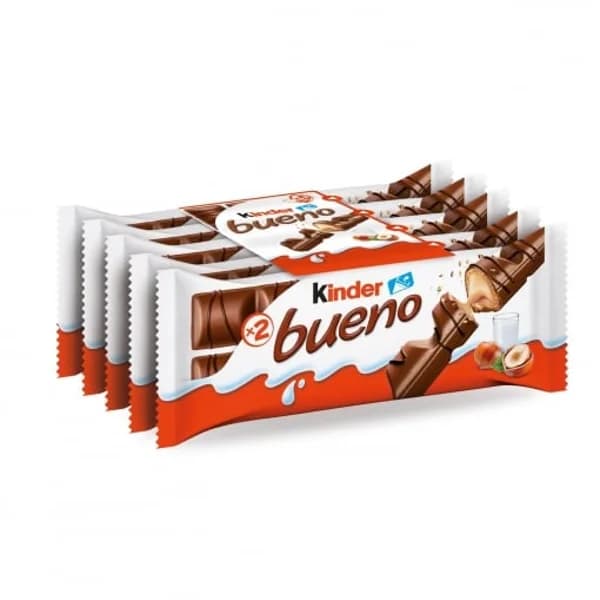 Barritas de chocolate con leche y crema de avellanas Kinder Bueno pack de 5 unidades de 43 g. - 1 ud - Imagen del producto en Findit