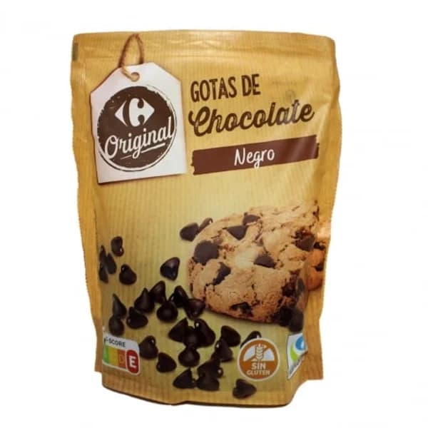 Gotas de chocolate negro Carrefour Original sin gluten 250 g. - 0.25 kg - Imagen del producto en Findit
