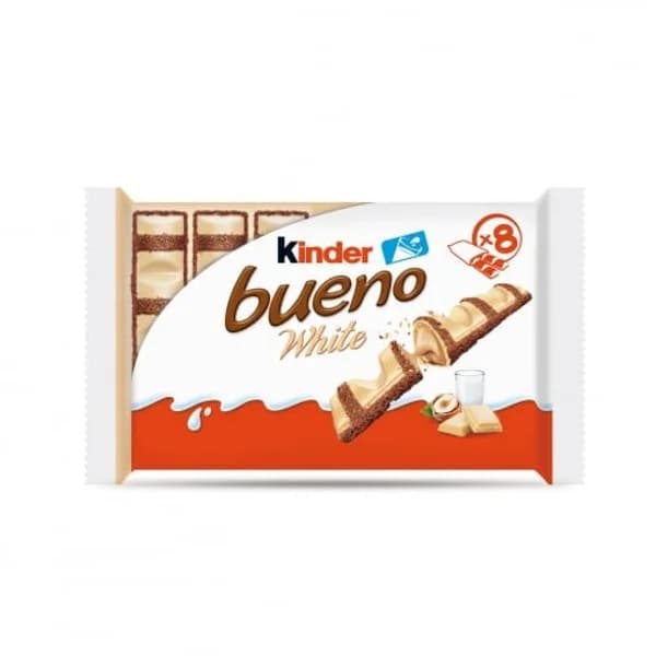 Barritas de chocolate con leche y crema de avellanas White Kinder Bueno 8 ud. - 0.31 kg - Imagen del producto en Findit