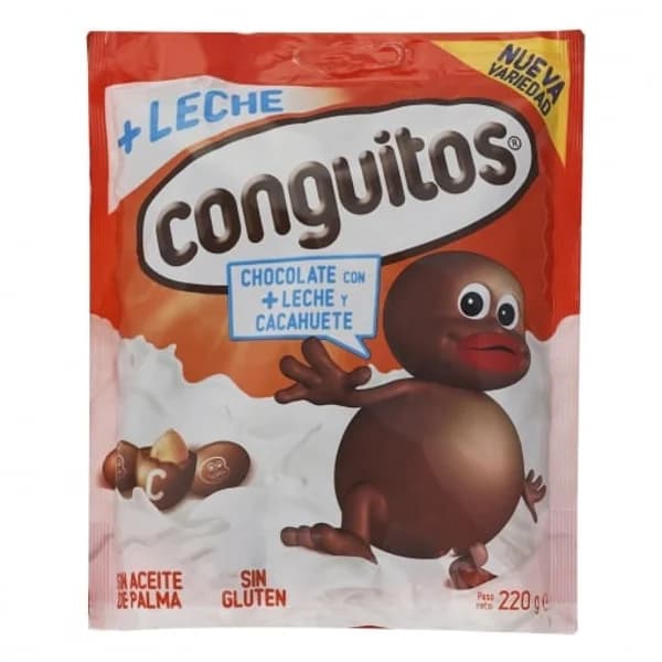 Cacahuete cubierto de chocolate con leche Conguitos sin gluten doy pack 220 g. - 0.22 kg - Imagen del producto en Findit