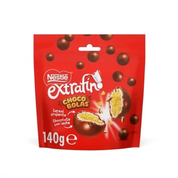 Bolitas de cereales crujientes bañadas en chocolate con leche Nestlé Extrafino 140 g. - 0.14 kg - Imagen del producto en Findit