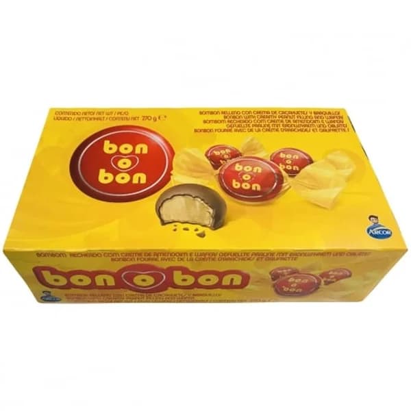 Bombón relleno con crema de cacahuete y barquillo Bon o Bon Arcor 270 g. - 0.27 kg - Imagen del producto en Findit