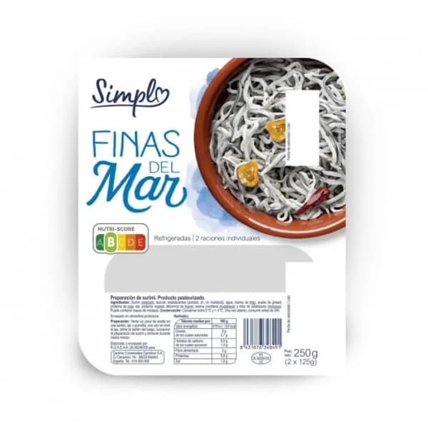 Finas del mar natural Carrefour Simply 250 g - 0.25 kg - Imagen del producto en Findit