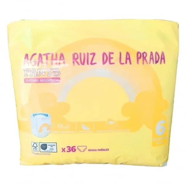 Pants Agatha Ruiz de la Prada Talla 6 (+ 16 kg) 36 ud. Exclusivo Carrefour - 36.12 ud - Imagen del producto en Findit
