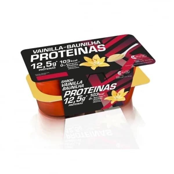 Natillas de vainilla con alto contenido en proteínas Reina sin gluten pack de 4 unidades de 125 g. - 0.5 ud - Imagen del producto en Findit