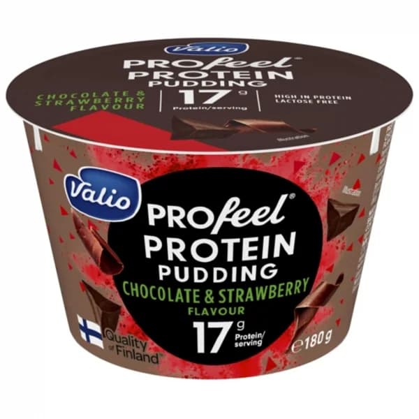 Natilla de chocolate y fresa con proteínas Valio sin lactosa 180 g. - 0.18 kg - Imagen del producto en Findit