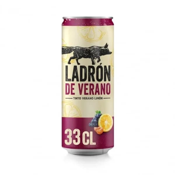 Tinto de verano Ladrón de Verano con limón lata 33 cl. - 0.33 l - Imagen del producto en Findit