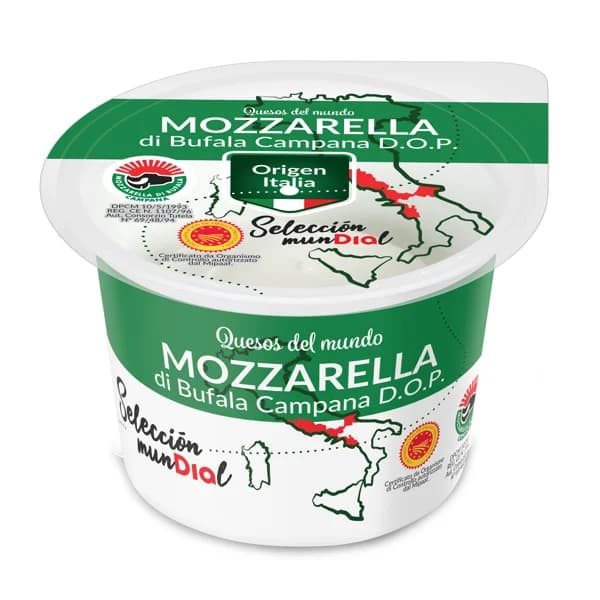 Queso mozzarella di bufala campana D.O.P. Selección Mundial de Dia tarrina 125 g - 0.12 kg - Imagen del producto en Findit
