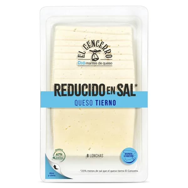 Queso tierno reducido en sal El Cencerro de Dia sobre 160 g - 0.16 kg - Imagen del producto en Findit