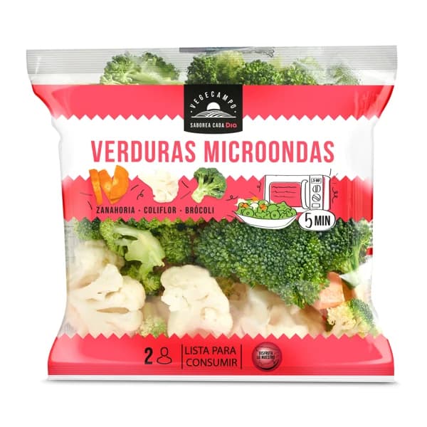 Verduras para microondas 3 ingredientes Vegecampo de Dia bolsa 300 g - 0.3 kg - Imagen del producto en Findit