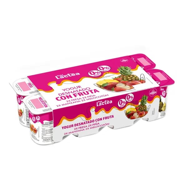 Yogur desnatado con frutas Dia Láctea pack 8 x 125 g - 1 ud - Imagen del producto en Findit