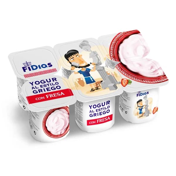 Yogur griego con fresa Fidias de Dia pack 6 x 125 g - 0.75 kg - Imagen del producto en Findit
