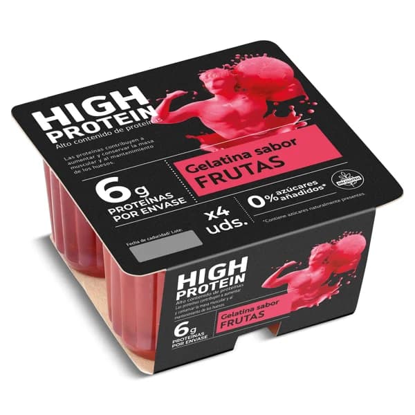 Gelatina sabor frutas alto en proteínas Dia Láctea pack 4 x 100 g - 0.4 kg - Imagen del producto en Findit