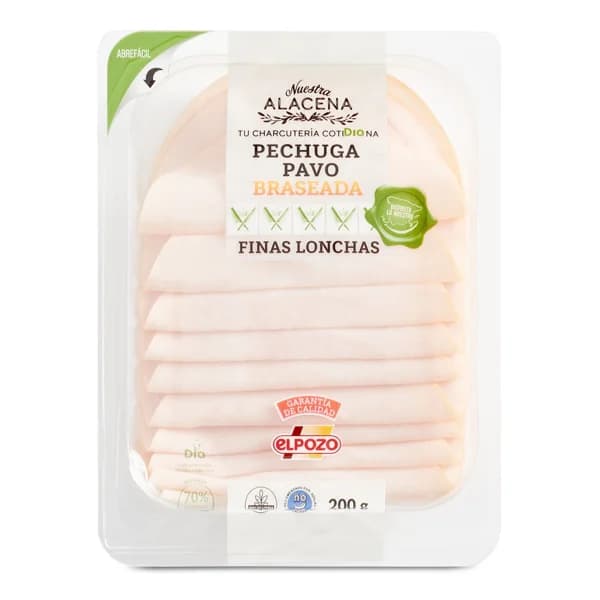 Pechuga de pavo braseado Nuestra Alacena de Dia sobre 200 g - 0.2 kg - Imagen del producto en Findit