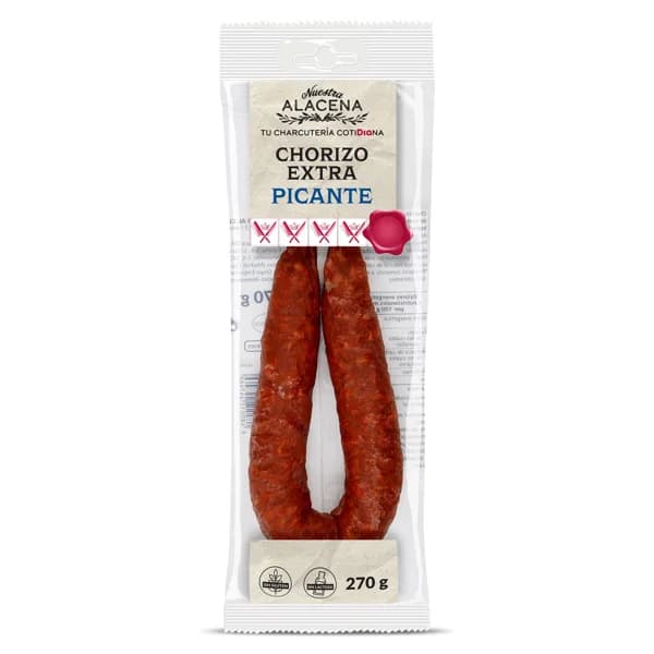 Chorizo extra picante Nuestra Alacena de Dia bolsa 270 g - 0.27 kg - Imagen del producto en Findit