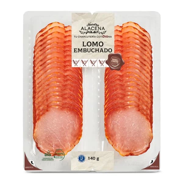 Lomo embuchado Nuestra Alacena de Dia bandeja 2 x 70 g - 0.14 kg - Imagen del producto en Findit
