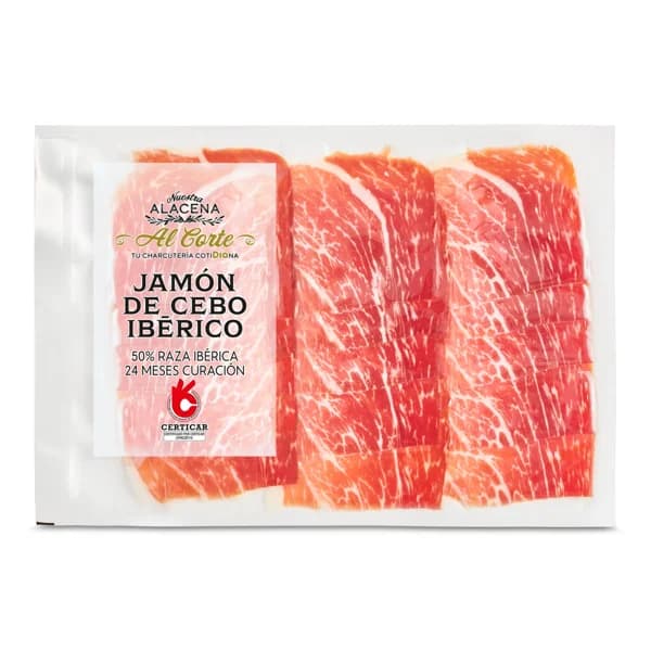 Jamón de cebo ibérico 50% Nuestra Alacena de Dia bandeja 90 g - 0.09 kg - Imagen del producto en Findit