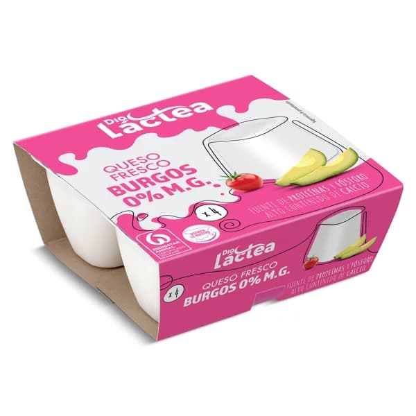Queso fresco 0% m.g Dia Láctea tarrina 4 x 62.5 g - 0.25 kg - Imagen del producto en Findit