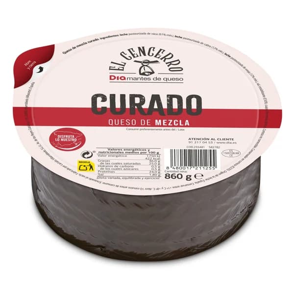 Queso curado mezcla El Cencerro de Dia 860 g - 1 ud - Imagen del producto en Findit
