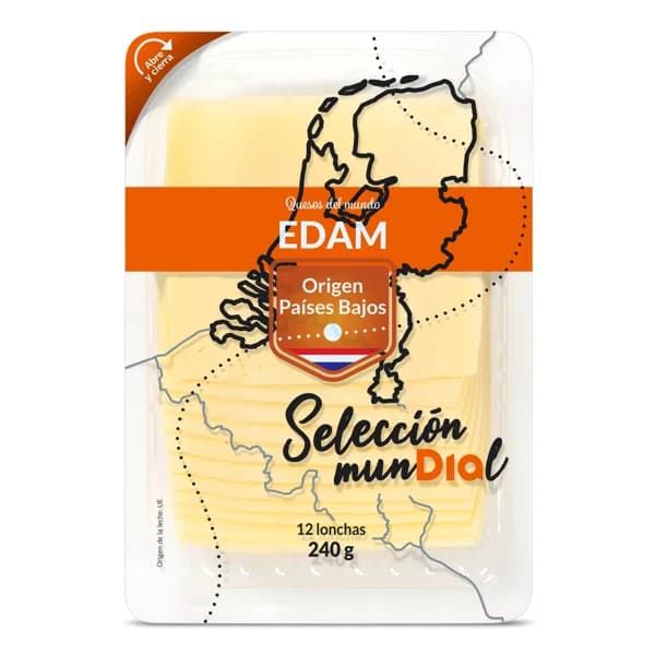 Queso edam Selección Mundial de Dia sobre 240 g - 0.24 kg - Imagen del producto en Findit