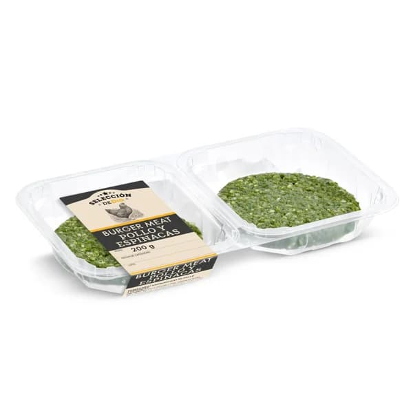 Burger meat de pollo y espinacas Selección de Dia bandeja 200 g - 0.2 kg - Imagen del producto en Findit