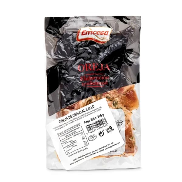 Oreja de cerdo al ajillo Emcesa bolsa 500 g - 0.5 kg - Imagen del producto en Findit