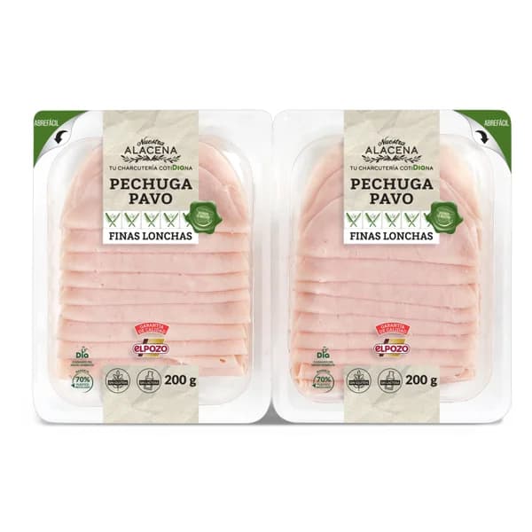 Pechuga de pavo Nuestra Alacena de Dia sobre 2 x 200 g - 0.4 kg - Imagen del producto en Findit