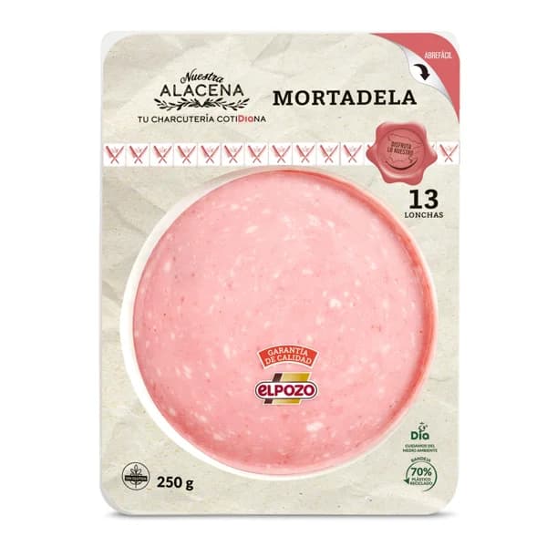 Mortadela Nuestra Alacena de Dia sobre 250 g - 0.25 kg - Imagen del producto en Findit