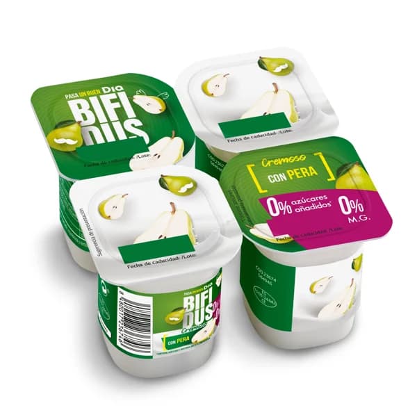 Cremoso desnatado con pera Bífidus Dia pack 4 x 125 g - 0.5 ud - Imagen del producto en Findit