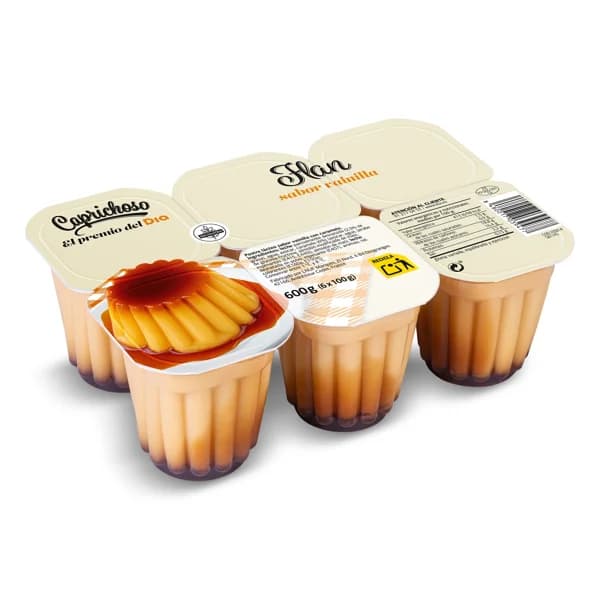 Flan de vainilla Caprichoso Dia pack 6 x 100 g - 0.6 kg - Imagen del producto en Findit