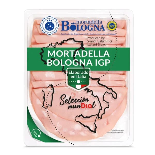 Mortadela Bologna I.G.P. Selección Mundial de Dia sobre 150 g - 0.15 kg - Imagen del producto en Findit