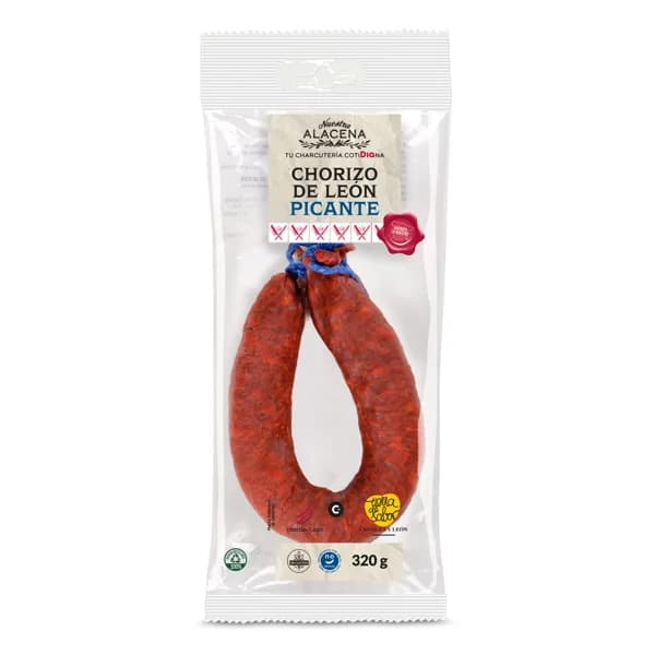 Chorizo de león picante Nuestra Alacena de Dia bolsa 320 g - 1 ud - Imagen del producto en Findit