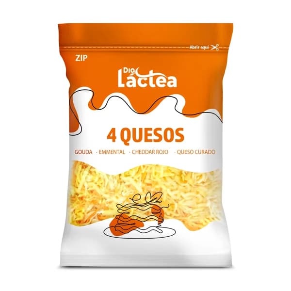 Queso mezcla 4 quesos rallado Dia Láctea bolsa 200 g - 0.2 kg - Imagen del producto en Findit