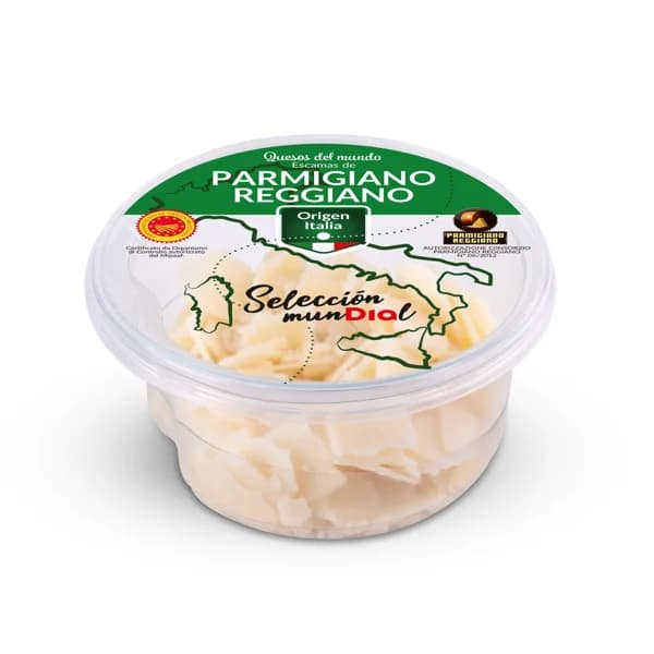 Queso parmigiano reggiano D.O.P. en escamas Selección Mundial de Dia tarrina 80 g - 0.08 kg - Imagen del producto en Findit