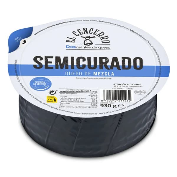 Queso semicurado El Cencerro de Dia 930 g - 1 ud - Imagen del producto en Findit