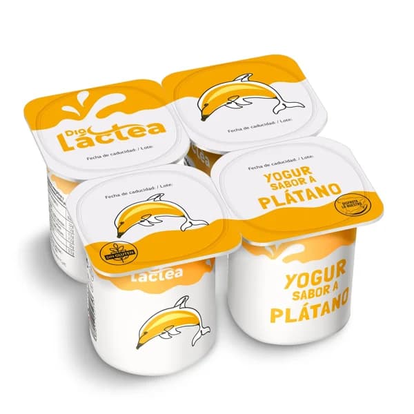 Yogur sabor plátano Dia Láctea pack 4 x 125 g - 0.5 kg - Imagen del producto en Findit