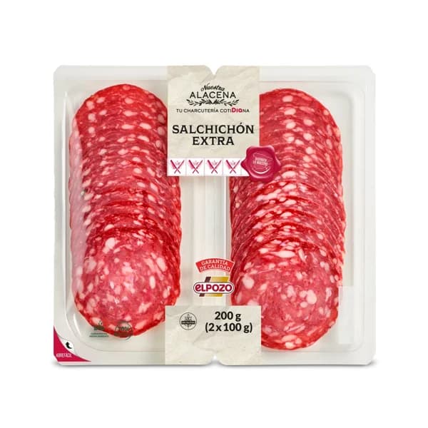 Salchichón extra Nuestra Alacena de Dia bandeja 2 x 100 g - 0.2 kg - Imagen del producto en Findit