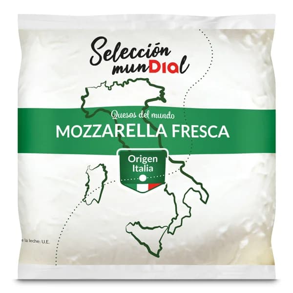 Queso mozzarella fresca Selección Mundial de Dia bolsa 125 g - 0.12 kg - Imagen del producto en Findit