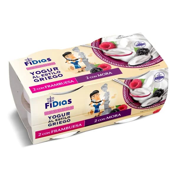 Yogur griego con mora y frambuesa Fidias de Dia pack 4 x 125 g - 0.5 kg - Imagen del producto en Findit