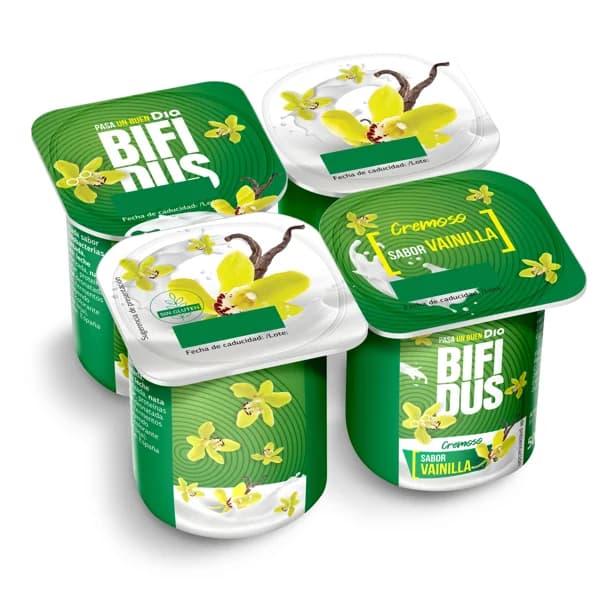 Cremoso sabor vainilla Bífidus Dia pack 4 x 125 g - 0.5 kg - Imagen del producto en Findit